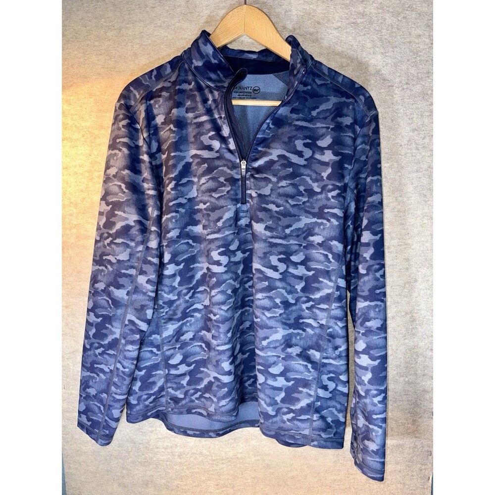 Vineyard Vines Jim Nantz Size L Men’s 1/4 Zip Blue Camo